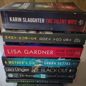 Stack of Mystery and Thriller Novels